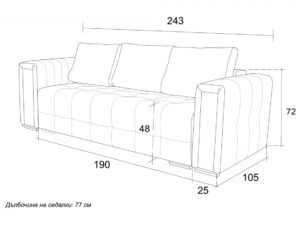 Диван 3-ка Мелбърн