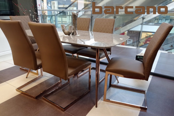 Комплект трапезна маса Barcano + 6 стола – мостра