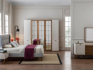 Спален комплект Verona с 5 крилен гардероб – бяло
