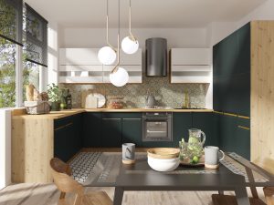 Модулна кухня Glamour – зелена
