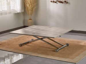 Mаса с повдигащ механизъм MOJITO - бежoв или бял гланц