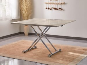 Mаса с повдигащ механизъм MOJITO - бежoв или бял гланц