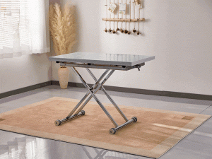 Mаса с повдигащ механизъм MOJITO - бежoв или бял гланц