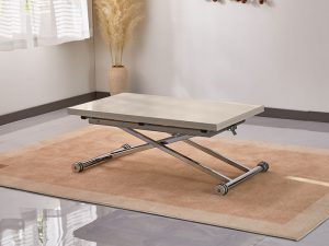 Mаса с повдигащ механизъм MOJITO - бежoв или бял гланц