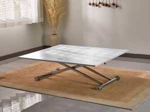 Mаса с повдигащ механизъм MOJITO - бежoв или бял гланц