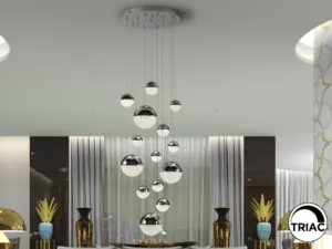 ·СФЕРА· LED ЛАМПА 14L, Хром. Ø60X500 DIMMA