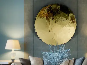 MATRIX – позлатен стоманен релеф