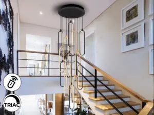 COLETTE – ЛАМПА 14Л РОЗОВ ЗЛАТО И МАТ ЧЕРНО